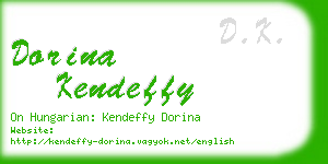 dorina kendeffy business card